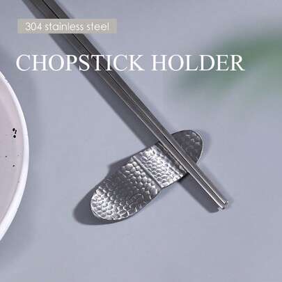 304 Edelstahl Essstäbchen Halter, Japanischer Edelstahl Essstäbchen Halter, Kreativer Edelstahl Essstäbchen Halter, wiederverwendbarer antihaftbeschichteter Essstäbchen Ständer für Löffel und Gabel, Küchenutensilien, Küchengeräte, Weihnachtsgeschenk