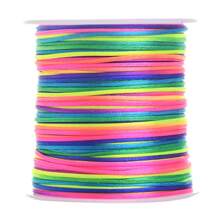 100m/Rolo Cordão Trançado de Nylon de 1,5mm para Nós Chineses, Acabamento, Fabricação de Joias, Pulseiras e Colares