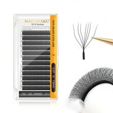 12 linee NAGARAKU 7D a forma di W Estensioni di ciglie preconfezionate a fiore, naturali, morbide e leggere. ciglie piene e dense a sette foglie, estensioni di volume preconfezionate. Estensioni di ciglie a fioritura automatica Y W, ciuffetti di ciglie, ciglie singole, ciglie finte - D - Visualizzare 8
