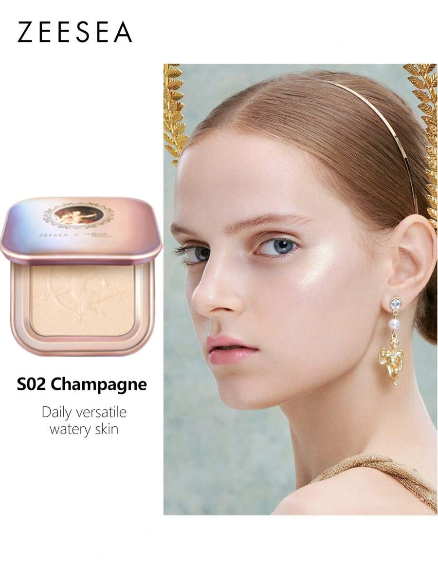 Zeesea 丘比特系列闪光高光粉 防晕染亮泽全效眼影盘粉 - S02 Champagne - 查看 1