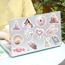 50PCS Birthday Decorations Stickers Room Decor Decor Accessories Vinyl Stickers Aesthetic Laptop Sticker Pack Skateboard Stickers Water Bottle Stickers Notebook Stickers - Multicolor - View 2