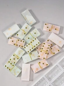 1 件多米诺骨牌形硅胶模具，适用于 DIY 手工环氧树脂镜面硅胶模具 - 白色 - 查看 5
