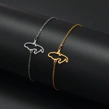 1 Stück 16cm/18cm/21cm Kontur Martinique Landkarte Armband Edelstahl Frankreich Schmuck Fußkette