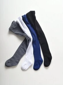 4 chiếc/gói quần tất dày màu trơn cho bé trai/bé gái mới biết đi, mùa xuân thu - Nhiều màu - Xem 3