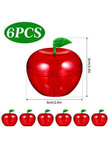 6 Packs Wedding Candy Boxes Fruit Shaped Gift Boxes Fillable Decorative Balls DIY Plastic Fillable Balls Decorative Candy Gift Packaging Wedding Halloween Birthday Supplies