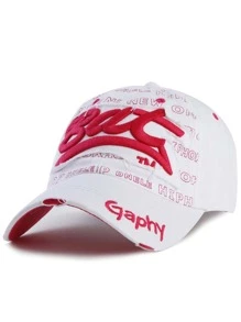 1 件女式字母刺绣棒球帽，户外运动休闲旅行太阳帽，男女通用返校礼物 - 彩色 - 查看 5