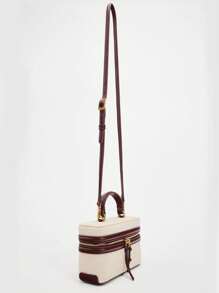 2024 Spring New Arrival Women Black Structured Shoulder Crossbody Bag - Beige - View 4