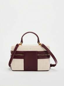 2024 Spring New Arrival Women Black Structured Shoulder Crossbody Bag - Beige - View 6