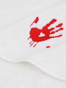 1/3 Stück Halloween Korallenfleece Blut-Handabdruck Herbst dekorative bestickte Handtücher oder Badetücher, Feiertags-Geschenk, Frohe Halloween, Feiertags-Dekor Dusch-Handtücher für Schönheitssalon, Hotel Sport, Zuhause Essentials, Handtuch, Hautpflege Badetuch