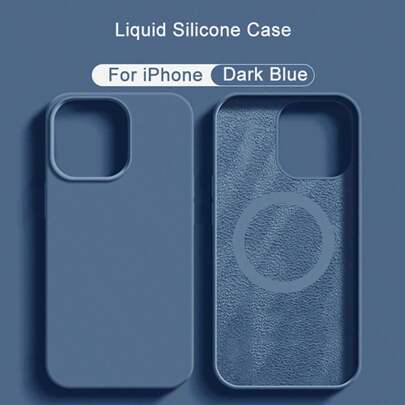 1pc Luxury Liquid Silicone I Phone Case 16 11 13 12 14 15 Pro Max Plus Apple Cases Shockproof Protective Phone Cover Waterproof Anti-Fall Scratch Resistant