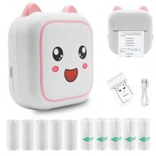 Sticker Printer - Mini Thermal Printer, Portable Inkless Sticker Maker, Bluetooth Pocket Phone Printer,  Thermal Label Printer For Learning Assistance, Study Notes, Journal - Blue - View 1