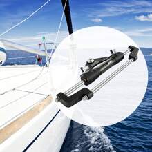 Hydraulic Outboard Steering Kit 300HP, Hydraulic Steering Kit Helm Pump,Hydraulic Boat Steering Kit With 22 Feet Hydraulic Steering Hose For Boat Steering System - 黑色 - 查看 9