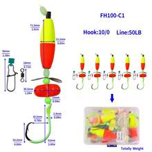HENGJIA Catfish Float Rigs, Catfishing Tackle Floats With Rattler Rigs For Catfish Fishing 6/0 8/0 10/0 Circle Luminous Hooks - Multicolor - View 17
