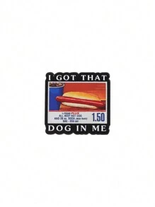 1pc I Got That Dog In Me Letter & Hot Dog Combination Brooch, Unisex Personalized Lapel Pin For Clothes, Backpacks - Multicolor - View 8