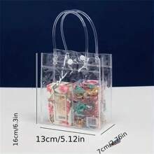 20 Peças/Pacote Sacos de Presente Plásticos Transparentes de PVC, Sacos de Embalagem de Lembrancinhas Transparentes para Lanches, Doces, Brindes, Volta às Aulas, Dia dos Namorados