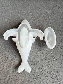1 件装大鲸鱼储物盒模具蜡烛容器花盆混凝土硅胶模具可爱乌龟石膏环氧树脂模具 - 白色 - 查看 11