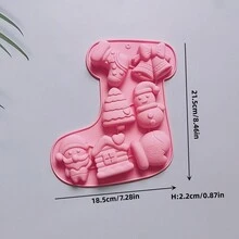 1 件 8 腔麋鹿圣诞雪人姜饼人饼干硅胶模具糖果布丁甜点模具蛋糕烘焙用具蛋糕装饰圣诞装饰圣诞派对礼品圣诞派对用品圣诞派对圣诞快乐平安夜 - 彩色 - 查看 9