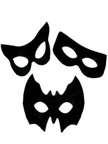 1 pieza Máscara de Zorro / Parche para el ojo de Catwoman Utilería / Máscara de baile de Halloween - Negro - Ver 10