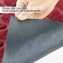 Tapete para entrada de uso rudo de PVC y Alfombrilla, 40 x 60 cm Ideal para entradas, jardin y terrazas para uso exterior antiderrapante - BORDO - Ver 6