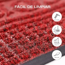 Tapete para entrada de uso rudo de PVC y Alfombrilla, 40 x 60 cm Ideal para entradas, jardin y terrazas para uso exterior antiderrapante - BORDO - Ver 7