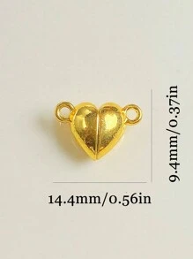 10pcs Magnetic Heart Pendant, Jewelry DIY Accessory, Necklace, Bracelet, Detachable Heart Design