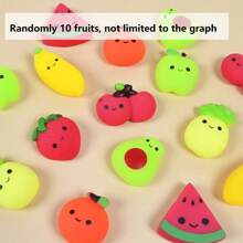 5/10pcs Kawaii Squishies, Fruits Animals Mochi Squishy Toys, Mini Stress Relief Toys For Christmas Party Favors, Classroom Prizes, Birthday Gift (Random Pattern)