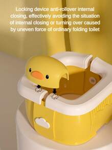 1件家用男女厕所训练马桶便携式儿童户外折叠马桶儿童尿壶男女宝宝旅行便盆车载婴儿儿童尿壶男女宝宝塑料户外便携式马桶小马桶加固加厚折叠便携收纳 - 彩色 - 查看 5