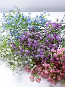 1支/3支/6支紫色仿真满天星，多枝设计，逼真满天星花束，适用于家居装饰、桌面摆设、花瓶填充DIY、婚礼派对活动装饰、房间装饰 - 淺紫色 - 查看 8