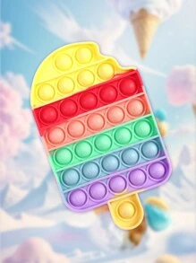 1 st. Pop Bubble Fidget Sensorisch Speelgoed, Kleurrijk Stressverlichtend Siliconen Drukverlichtend Angst Speelgoed Voor Verjaardag Valentijnsdag Kerstcadeau