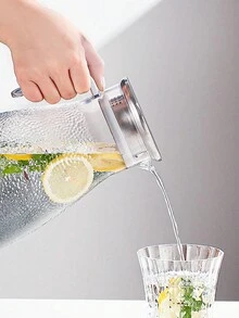 1pc Lemonade Pitcher Large Capacity Water Pitcher Reusable Tea Kettle Beverage Pitcher Jug For Beer Lemonade Milk Coffee Tea - Multicolor - View 2