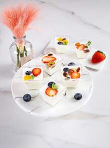 35 件可重复使用的方形透明塑料甜点杯，迷你甜点杯，适合夏日派对、聚会、蛋糕杯、布丁杯 - 透明 - 查看 3