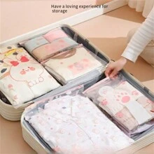 10 pièces Cubes d'emballage étanches en matériau PE, sacs de rangement de vêtements de voyage pour vêtements, sous-vêtements, chaussettes, chaussures etc. Décorations d'Halloween Costumes d'Halloween Décorations d'automne Décorations de festival - Multicolore - Voir 4