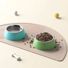 1 tấm thảm ăn bằng silicon có thể gấp lại dành cho thú cưng, thiết kế tối giản dành cho mèo và chó - Nhiều màu - Xem 5