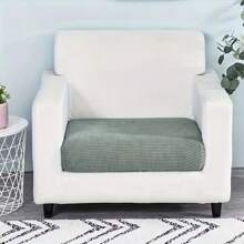1 件装玉米绒沙发座垫套，可机洗弹性椅垫，沙发防尘罩