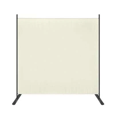 LILIIN Paravent Outdoor Privacy Screen Partition 1 Part/2 Part/4 Part/5 Part 185x180cm/275x180cm/280x180cm Room Divider With Flat Feet Anti-UV Weatherproof Room Divider Garden For Offices Balcony, Anthracite/Beige