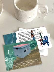 12pcs/Set (10pcs Decorative Cards + 2pcs Stickers) Vintage Style Decorative Posters, DIY Sticker Cards, Wall Decor Postcards - Multicolor - View 5