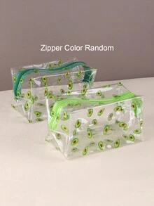 1 件装可爱 PVC 铅笔盒透明防水铅笔袋大容量铅笔袋用于存放文具学校用品