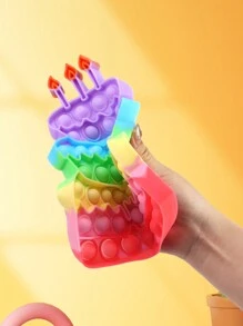 1 st. Pop Bubble Fidget Sensorisch Speelgoed, Kleurrijk Stressverlichtend Siliconen Drukverlichtend Angst Speelgoed Voor Verjaardag Valentijnsdag Kerstcadeau