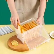 Plastic Bread Container Bread Storage Bin Bread Box For Countertop Large Bread Box For Kitchen Countertop Airtight Bread Storage Container For Homemade Bread And Bakery Fresh Box - Multicolor - View 3