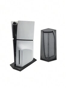 1 pieza Consola de juegos PlayStation 5 Slim versión con unidad óptica, accesorio de base de soporte para enfriamiento, soporte vertical delgado - Negro - Ver 1