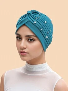 1pc Fashionable Studded Air Layer Watermelon Shaped African Dashiki Hair Wrap Head Turban Hat, Suitable For Daily Use, Parties & Gatherings Hair Sleep Cap - Multicolor - View 14