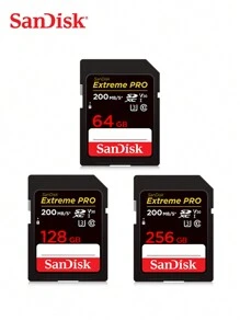 SANDISK SanDisk Extreme PRO SDXC UHS-1 Card 64GB 128GB 256GB SDXC V30 A2 Top Speed Bigger SD Card Speed Up To 200MB/S USH-1 Support For Camera Car DV SLR