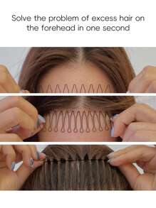 3PCS Wave Hair Trimming Fork Sorting Tool, Broken Hair Fixing Comb, Mini Bang Clip, Hair Accessories, Repair Broken Hair Comb, Mini Bang Fixer, Hair Styling Accessories Suitable For Home Daily Outdoor Hotel Travel Use Accessories