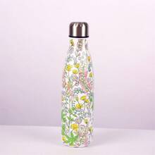 17 盎司优质不锈钢 5D 花卉印花双层真空隔热冷/热运动水瓶，适合男女户外活动，夏季旅行杯礼物 - 多色 - 查看 7