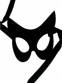 1 pieza Máscara de Zorro / Parche para el ojo de Catwoman Utilería / Máscara de baile de Halloween - Negro - Ver 4