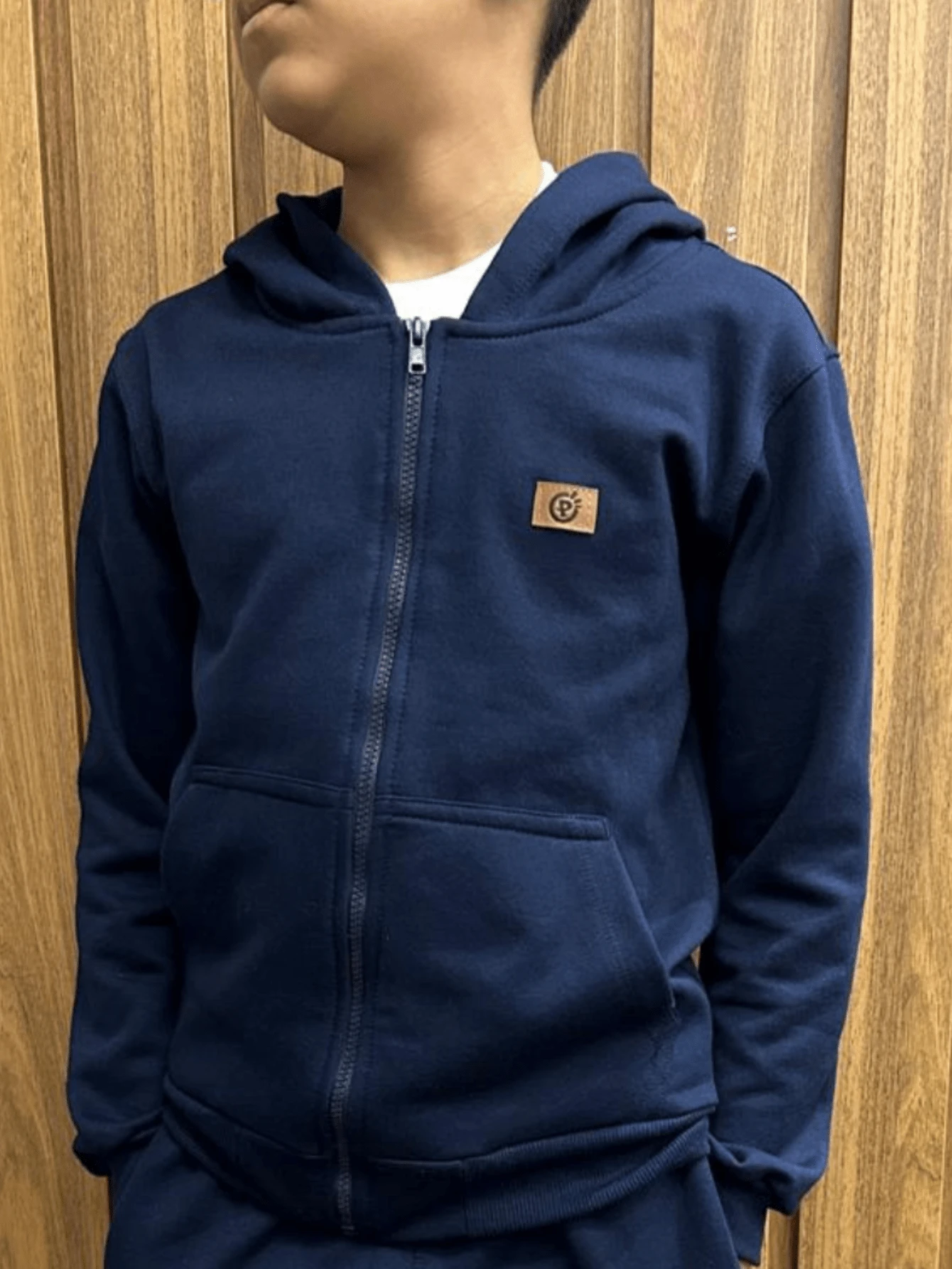 Youth Children's Jacket Flannel Sweatshirt Children's Clothing Fashion Winter Boy - Màu xanh hải quân - Xem 1