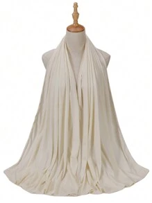 1 件女士平纹莫代尔透气头巾面纱衣服