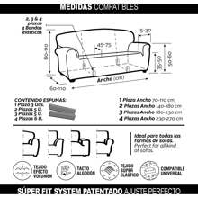 Ecommerc3 Vỏ Sofa 1 Chỗ 70 - 110 Cm Cực Mềm Cảm Ứng Vừa Vặn Hoàn Hảo - Vỏ Sofa 100% Sản Xuất Tại Tây Ban Nha - Màu xám đen - Xem 3