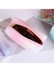 2pcs Bolso Cosmético Holográfico Viaje - Organizador Maquillaje Mujer/hombre - Azul Cadete - Ver 3