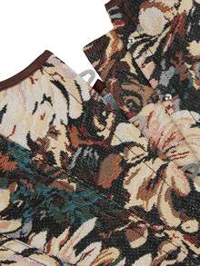 Top bustier vintage senza schienale con lacci sulla schiena, top modellante da donna casual per vacanze estive - Caffè Marrone - Visualizzare 5